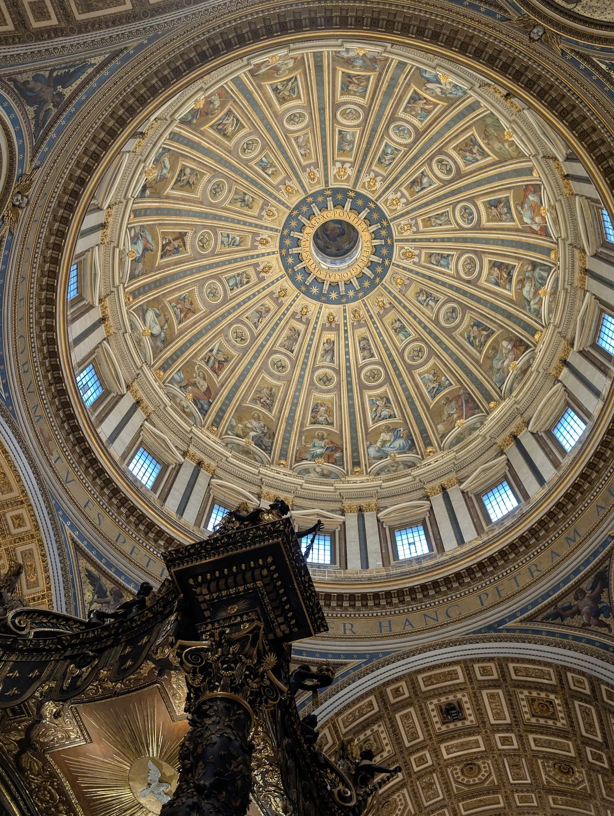 Interior view of a cathedral dome